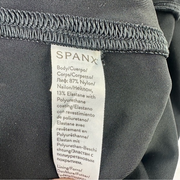 Spanx Leggings Faux Leather Sheen High Waisted Shaping Black Stretchy Brand New - Picture 6 of 8